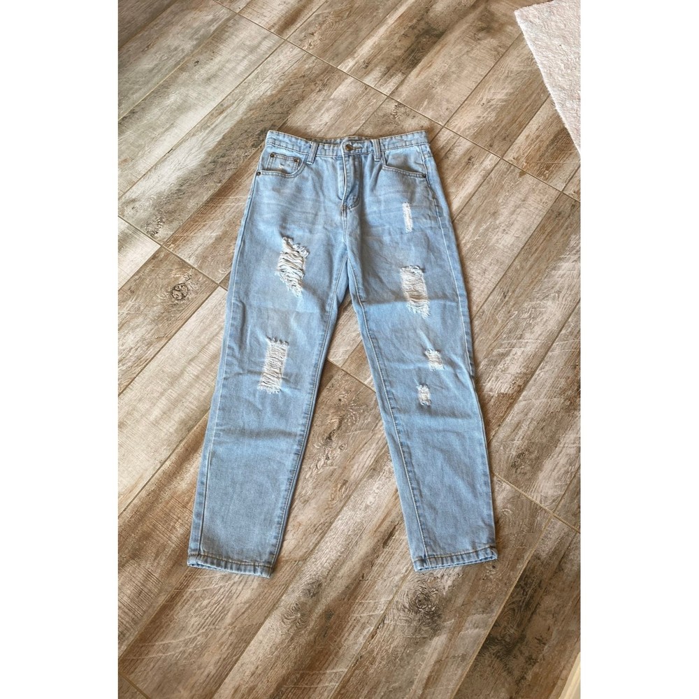 Distressed Mom Jeans